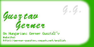 gusztav gerner business card